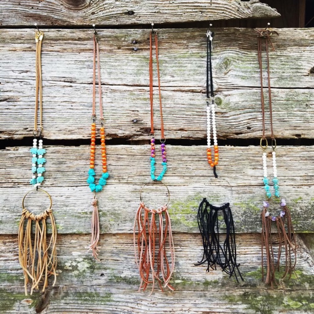Handmade leather necklaces